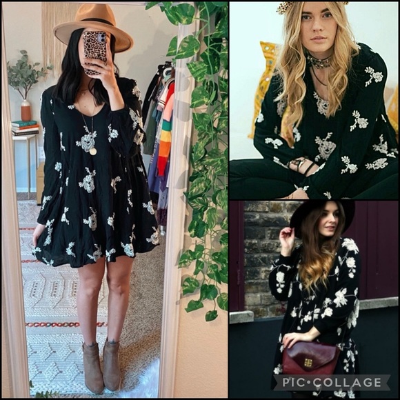 Free People Embroidered Babydoll Mini Dress w/Pockets - Picture 7 of 13
